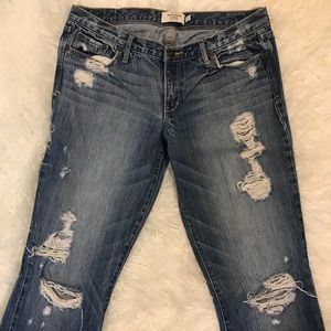 Abercrombie & Fitch Emma Bootcut Distressed Jeans